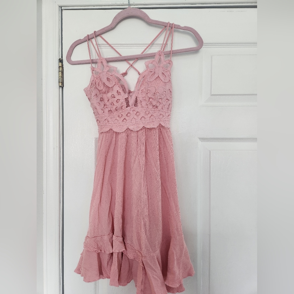 Pink Summer Dress Large - Never Worn